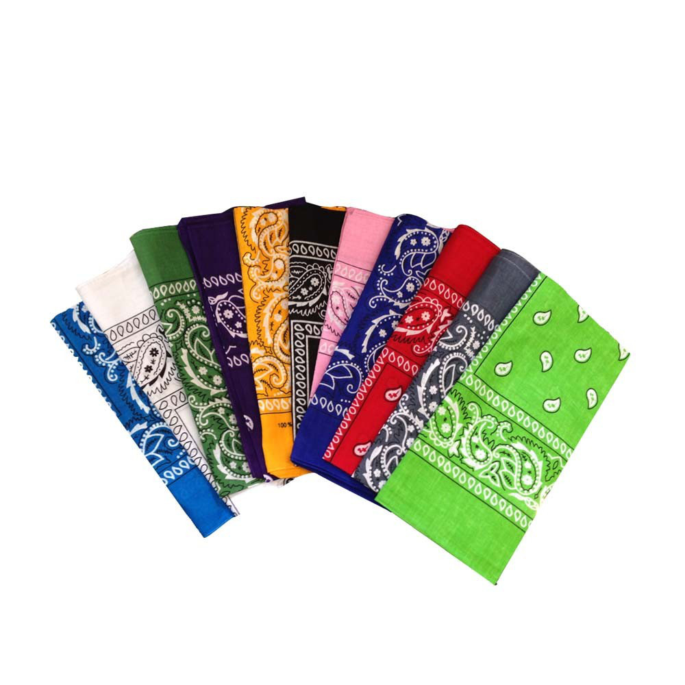 Paisley Bandanas 6 Pack Assorted 100% Cotton – 22″ x 22″