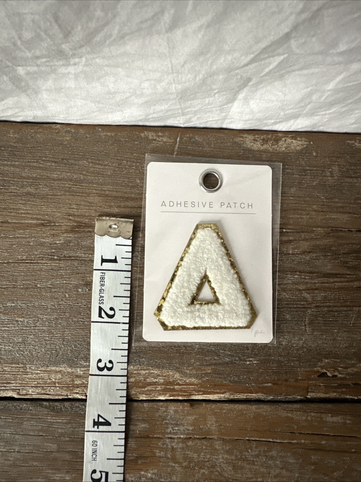 Delta, White And Gold Adhesive Patch