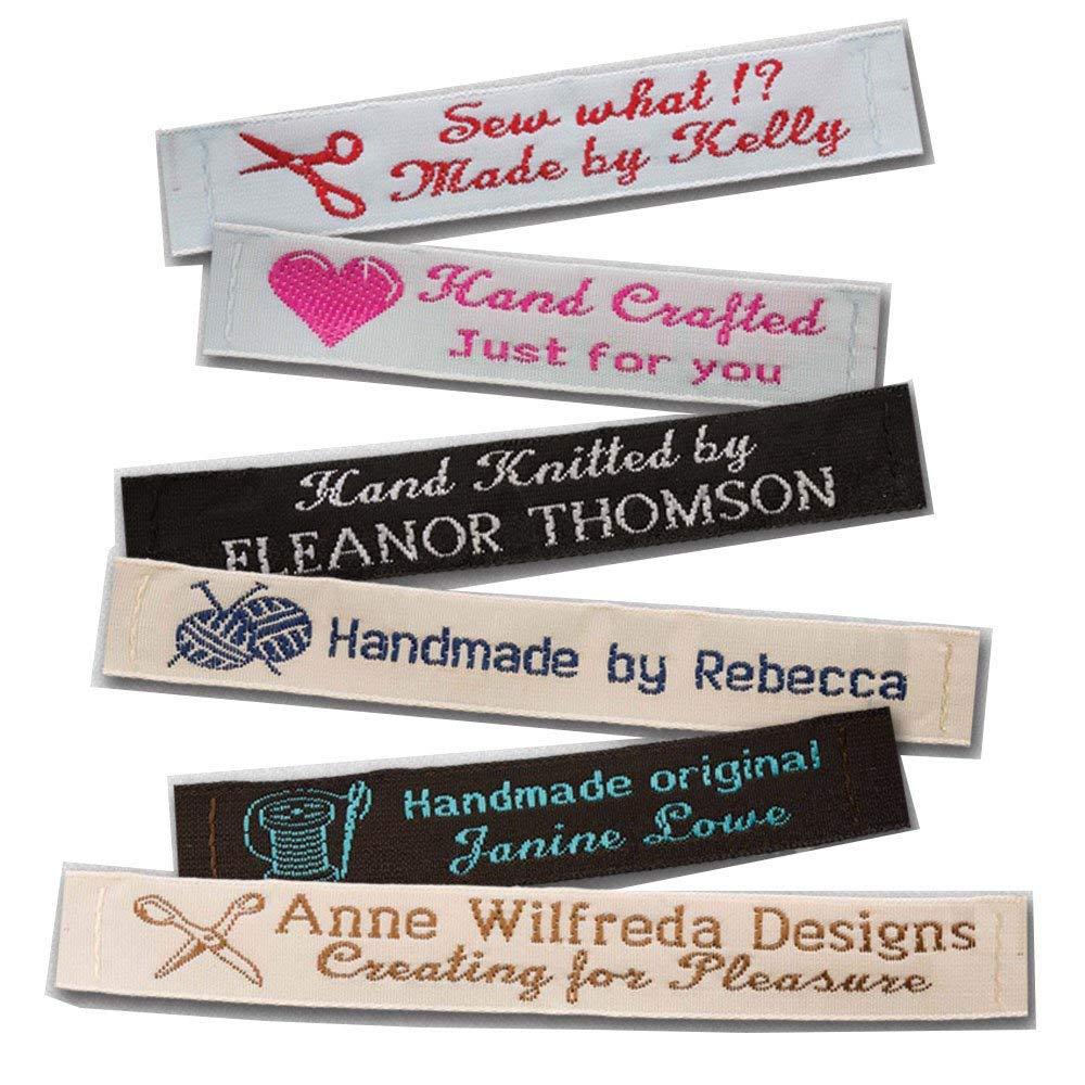 25 Personalized 100% Woven Sewing Labels 1/2″ Wide