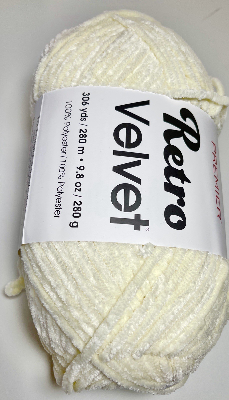 PREMIER YARNS RETRO VELVET 1Pk. CREAM. I Combine Ship. See Details.