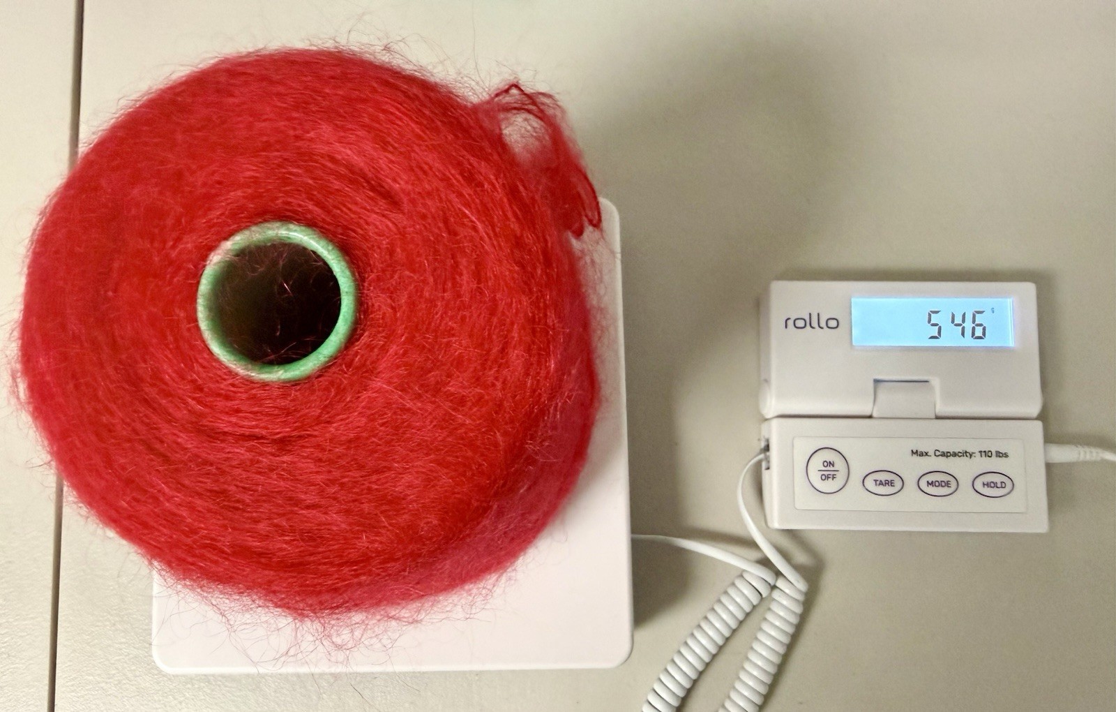 Louet Oriental Poppy Brushed Mohair Yarn Cone 519g 18.3 oz Lace Weaving Knit