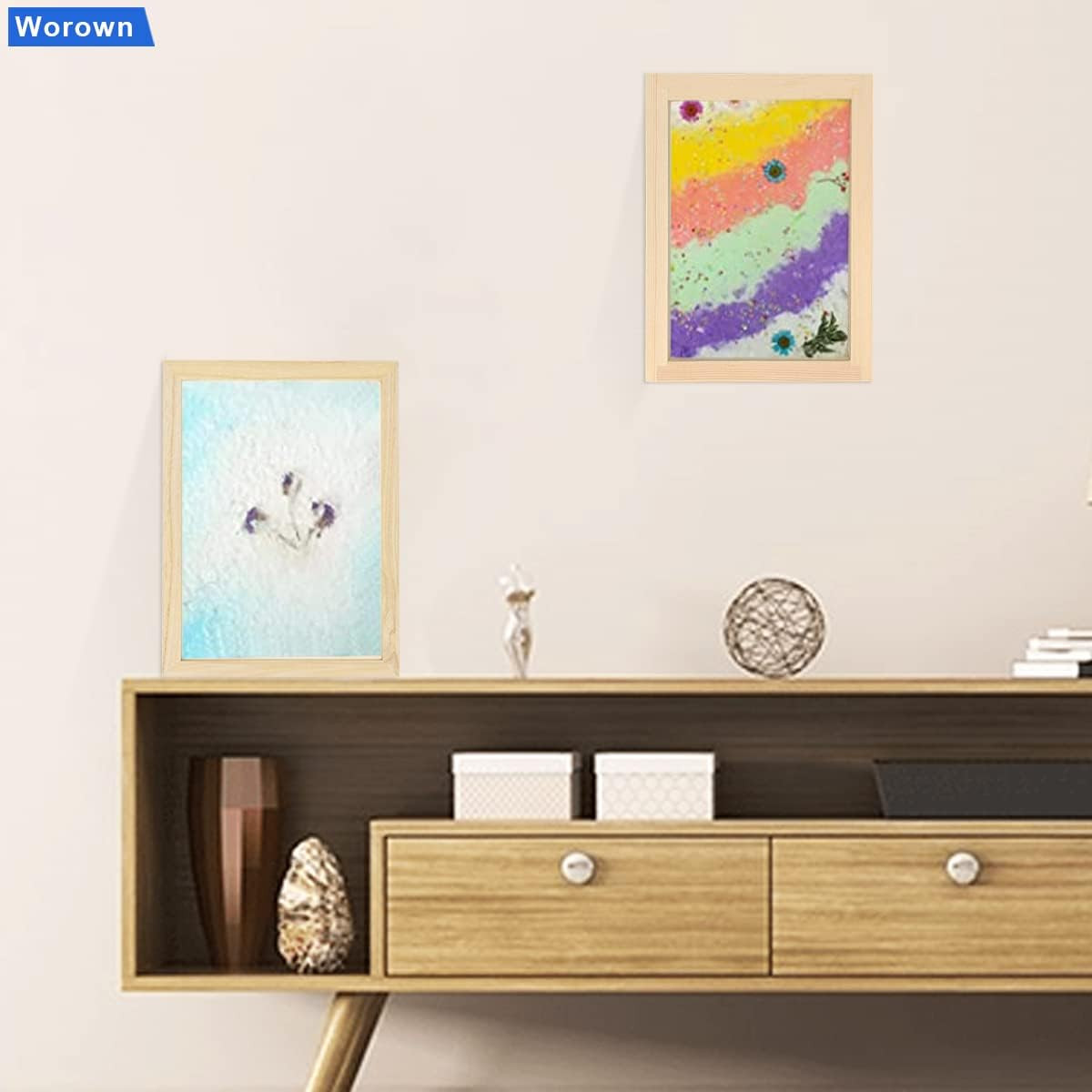4 Sizes 2 in 1 Wooden Paper Making Screen, Paper Making Mould, Wooden Paper Maki