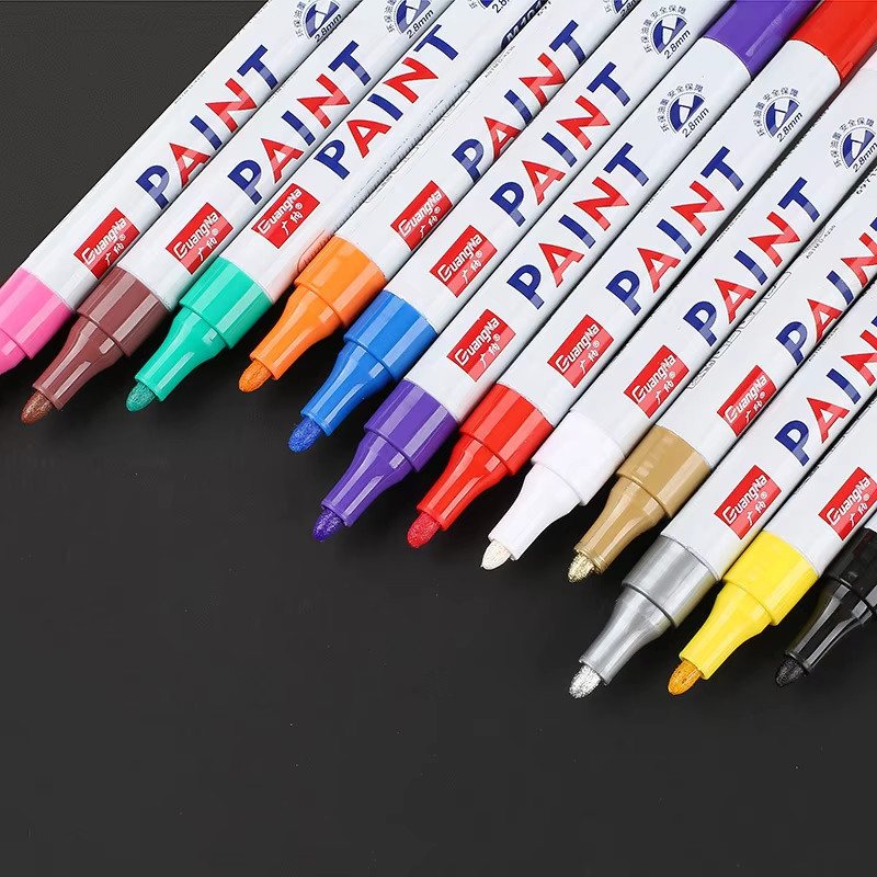 10Pcs Waterproof Permanent Paint Marker Pen For Car Tyre Tire Tread Rubber Metal