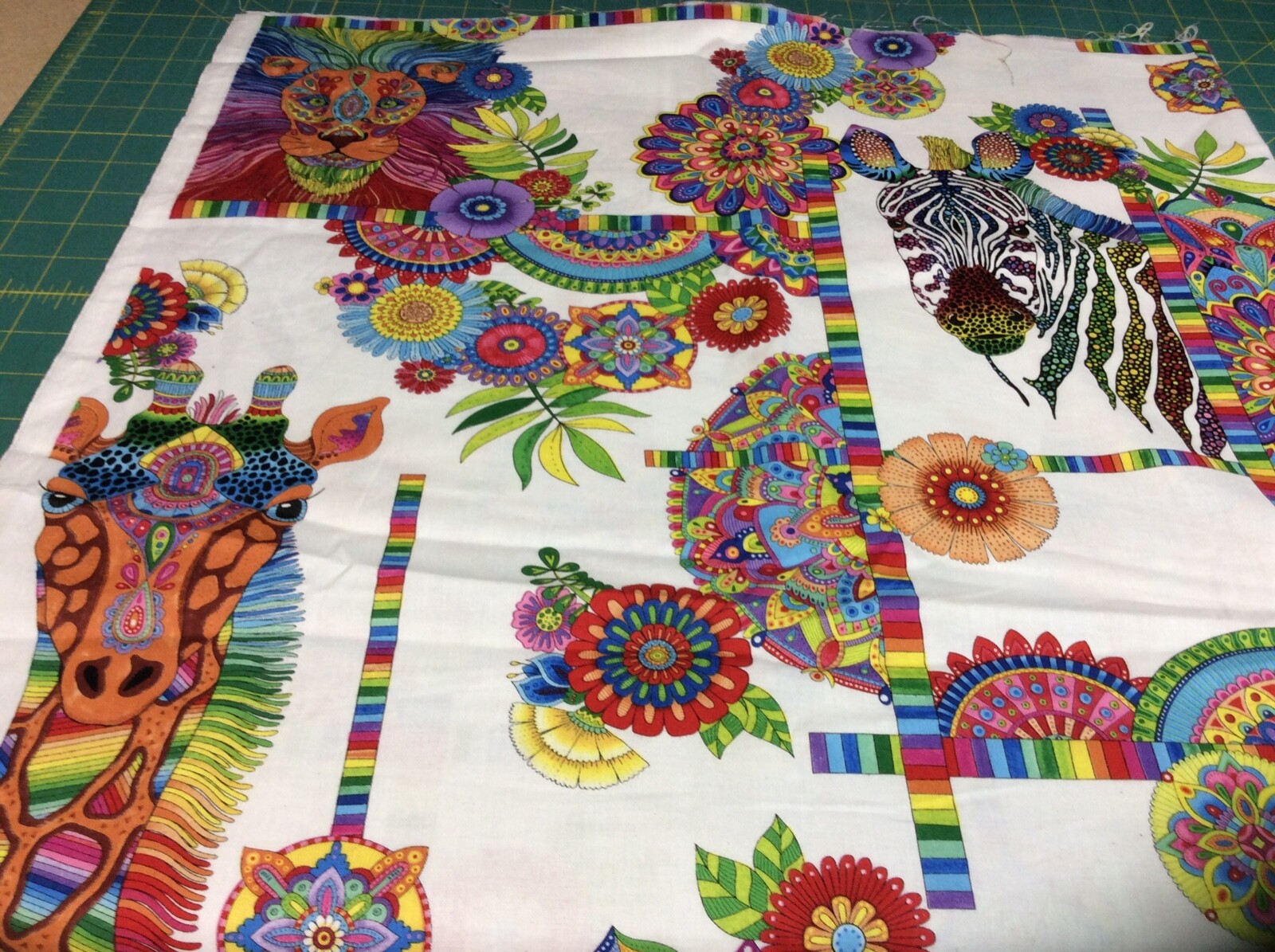 Colorful Safari by Wilmington Prints less than. Yard 33” X 45”