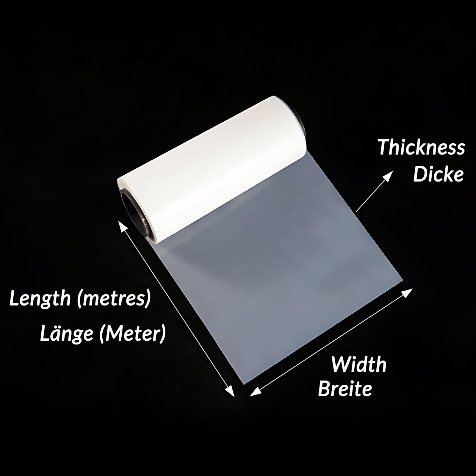 White PTFE Film Ultra-thin Sheet Plastic Film 50mm/100mm Wide 0.03mm~0.2mm Thick
