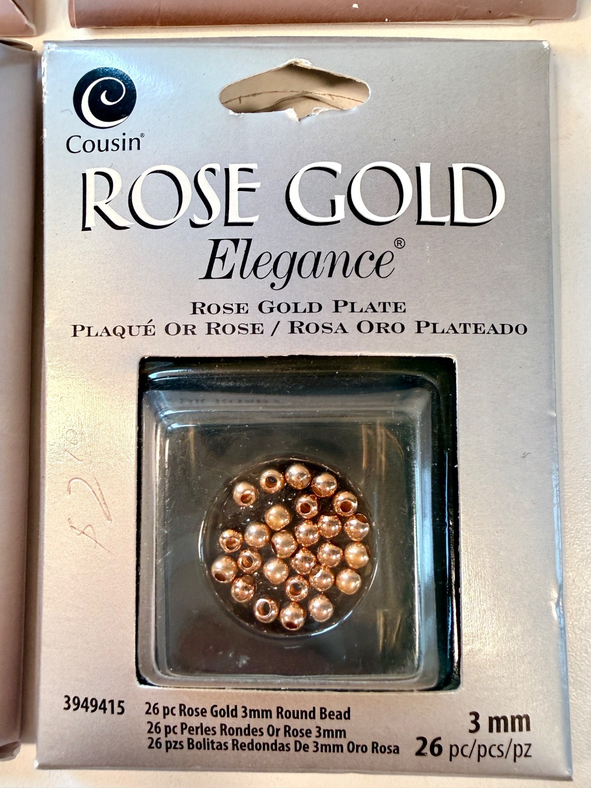 LOT – COUSIN ROSE GOLD ELEGANCE Jewelry Making Parts EAR HOOKS, STUDS, BEADS