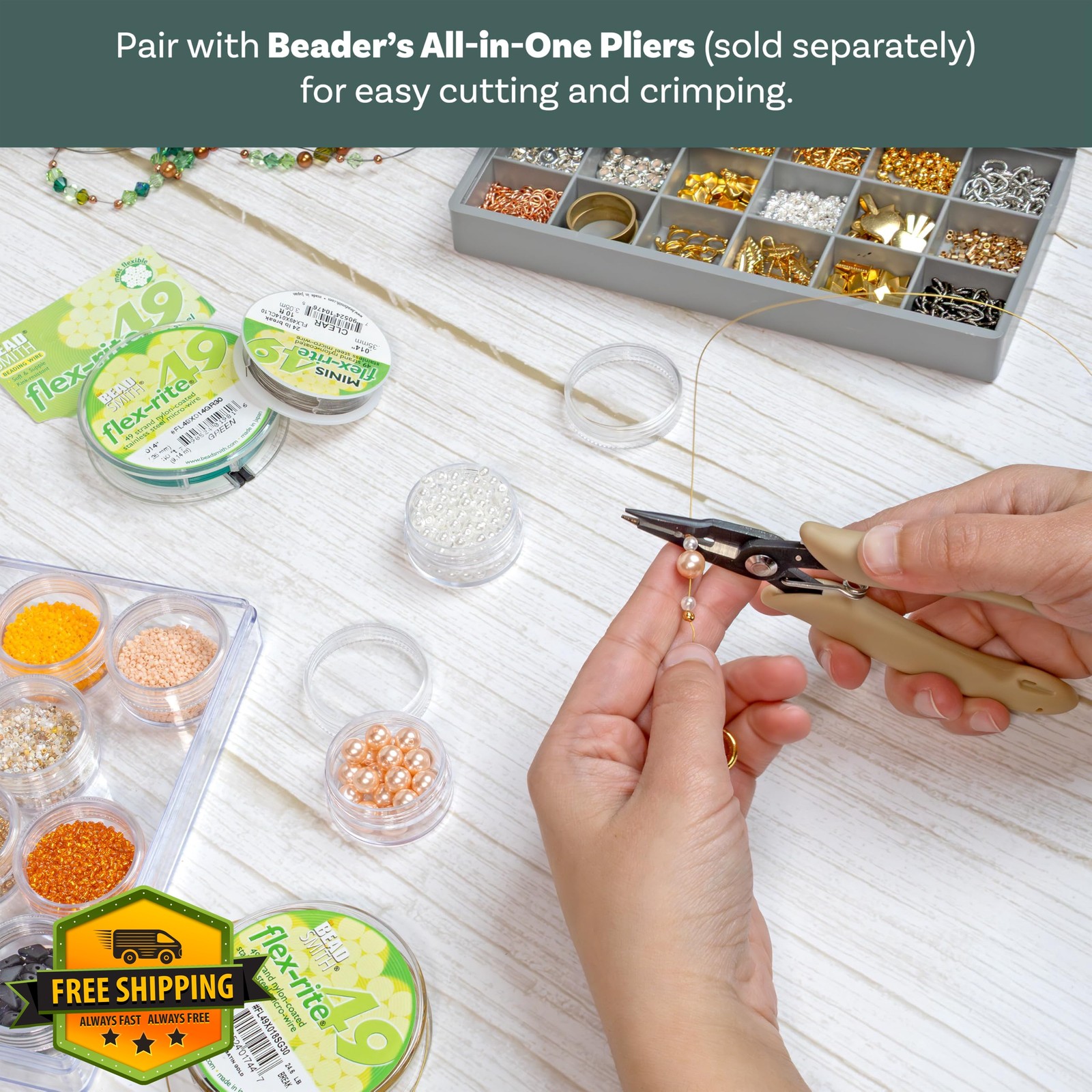 Beadsmith Flex-Rite 0.007″ x 30ft Clear Beading Wire
