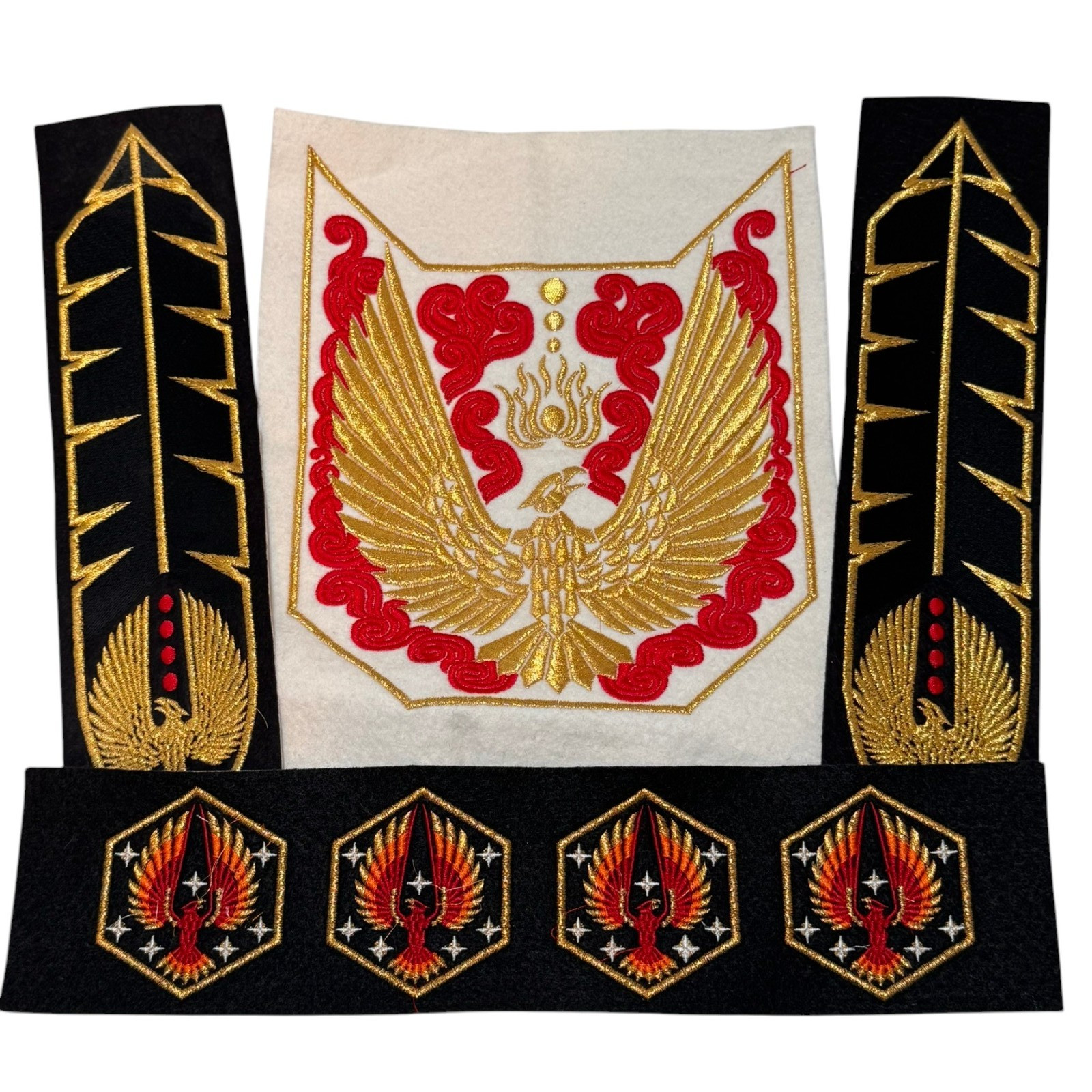 Robert Morningsky Mystic Eagle Embroidered Applique Panels & Patches Totemic
