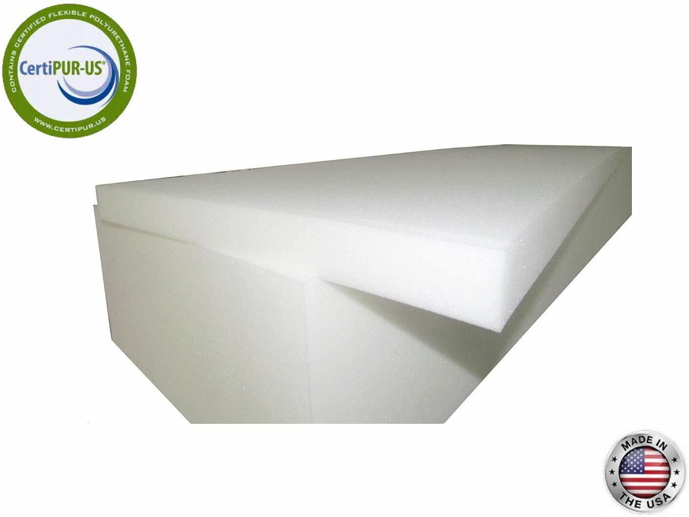 HIGH DENSITY UPHOLSTERY FOAM CUSHION 2″x24″x80″ 46ILD “FIRM” CertiPUR-US