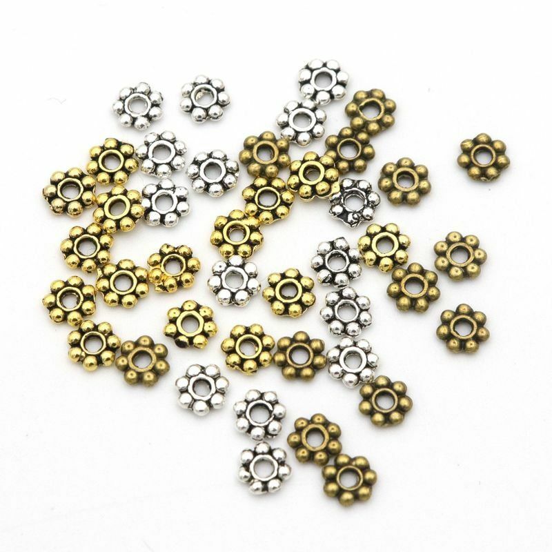 1000 Tibetan Gold Loose Spacer Bracelet Charms Necklace Beads DIY Jewelry Making