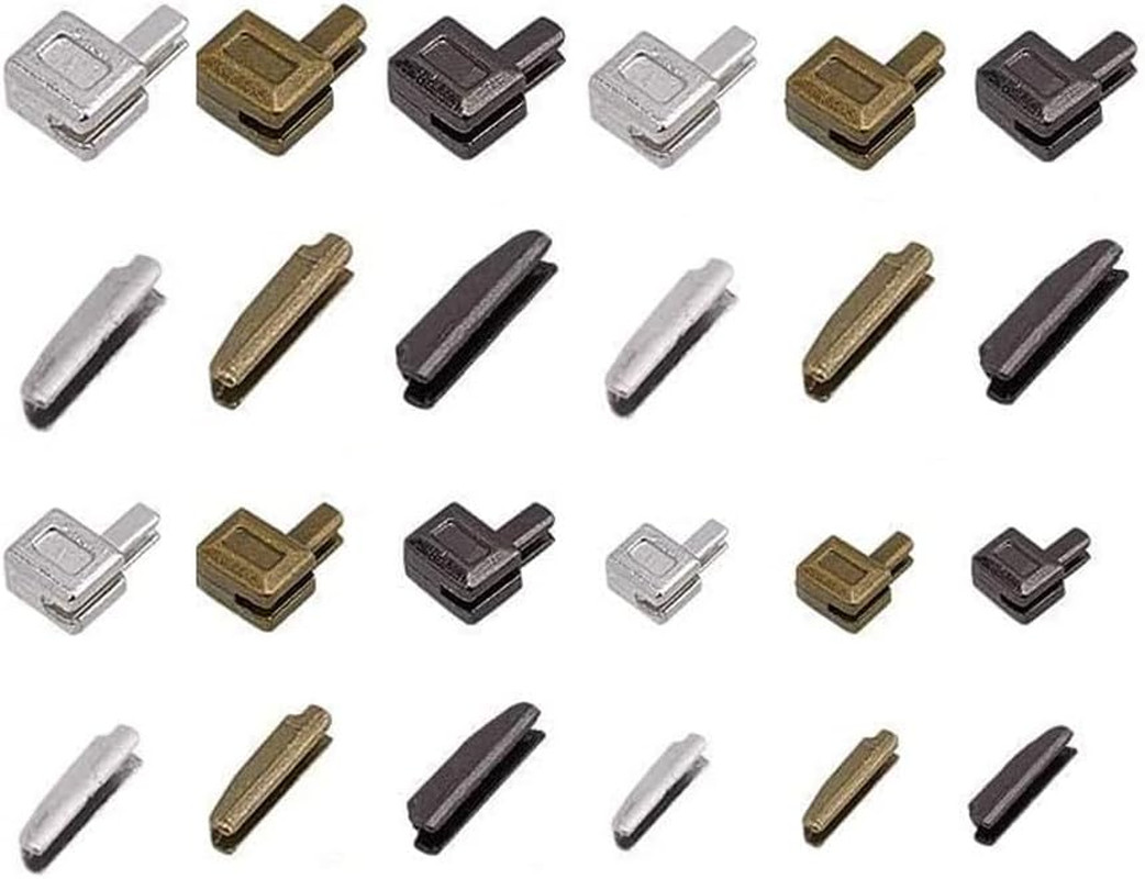 24 Pcs Metal Zipper Latch Slider Retainer 3 Color #3#5#8#10 Insertion Pin Zipper
