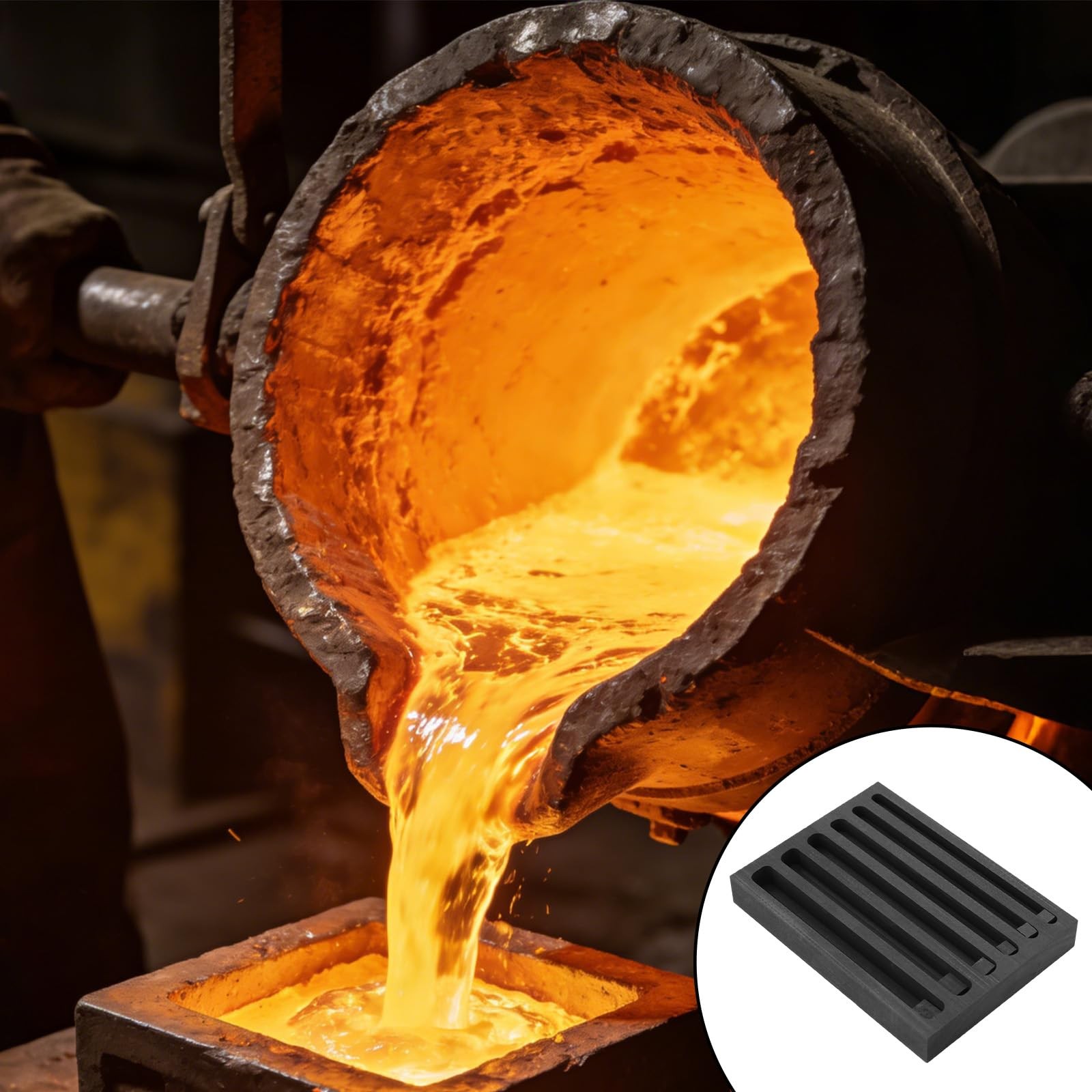 Graphite Ingot Mold, Long Strip Mould High Temperature black