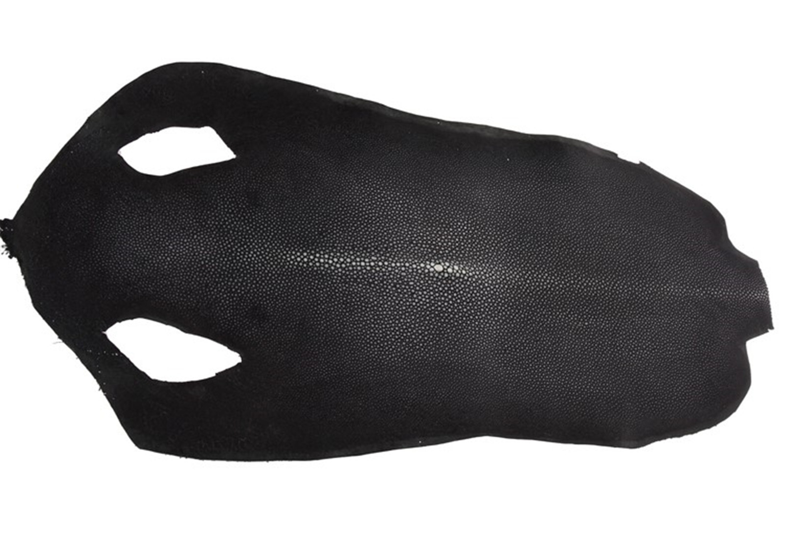 1Pcs Genuine Stingray Shagreen Real Skin Leather Soft Hide Pelt Black 7inch