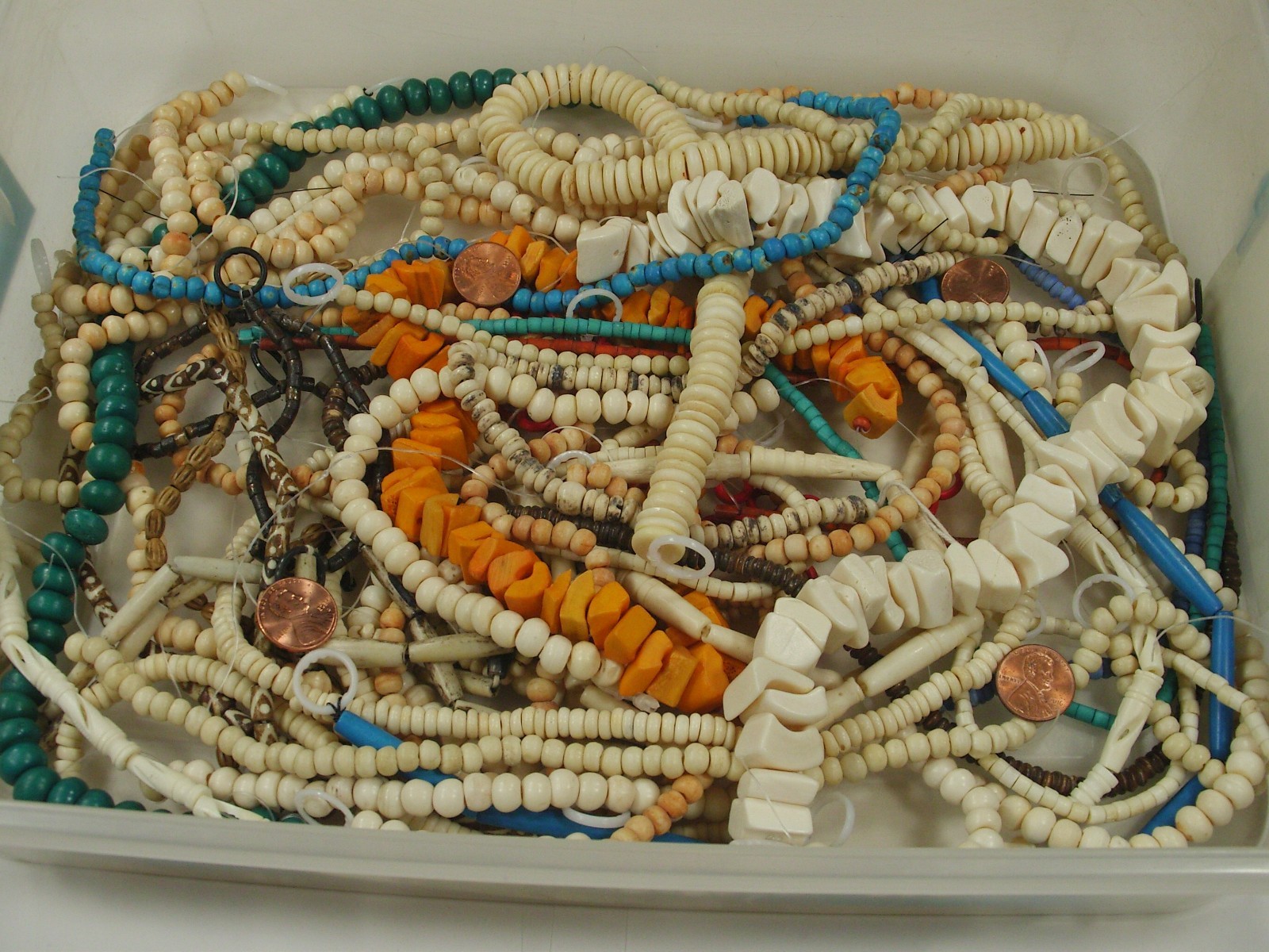 2 Pounds Assorted Shapes and Sizes India Water Buffalo Bone Beads Bulk (KRD-4) ⭐