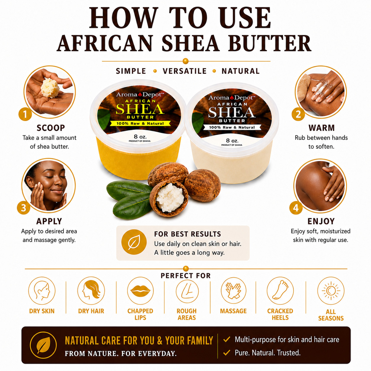 Wholesale 8 oz. African Shea Butter Bulk 100% Pure Raw Unrefined Deli Containers