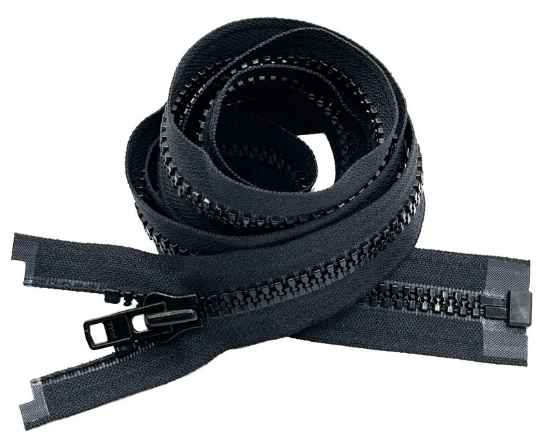 New YKK Molded Plastic Zippers Color Black 580 ** Pack Of 50 Length 10.5 inch