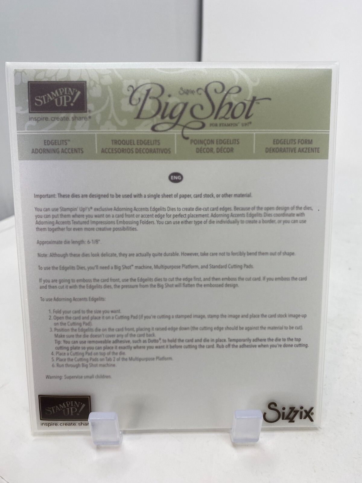 Stampin’ Up! Metal Dies Framelits Thinlets Sizziz YOU PICK Stamping Crafts