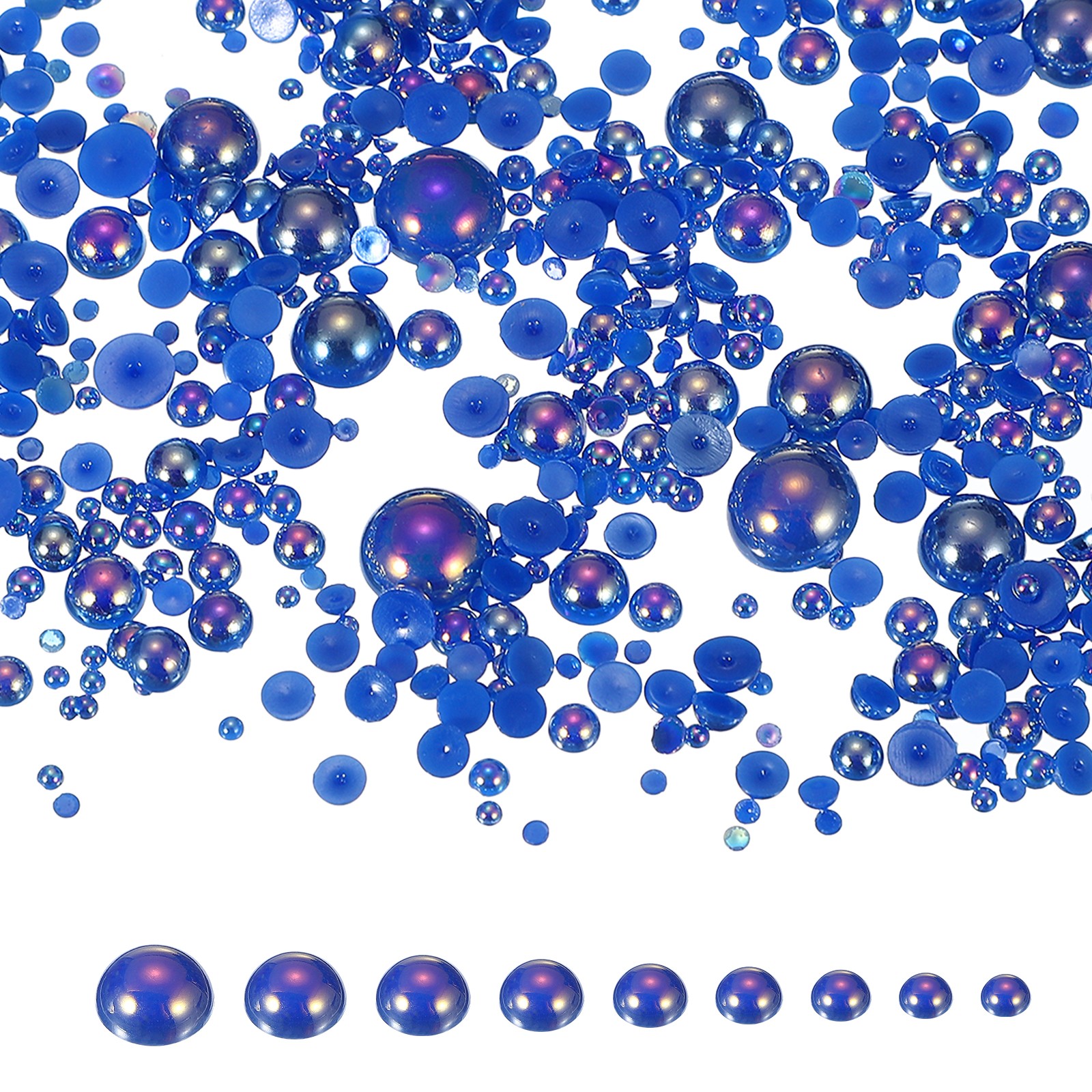 1000Pcs 2-10mm Mix Pearls, Dark Blue AB