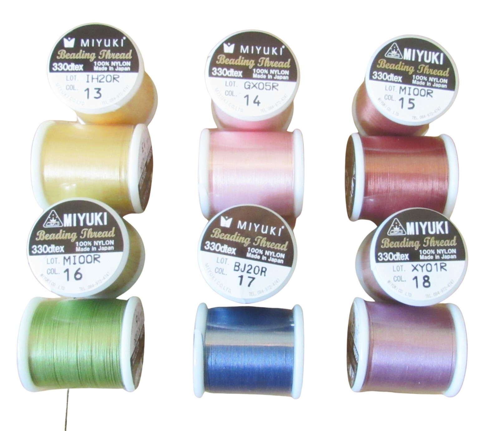 Miyuki Nylon Jewelry Beading Thread 330dtex Size B 50 m Spool, 1 55 Yard Bobbin