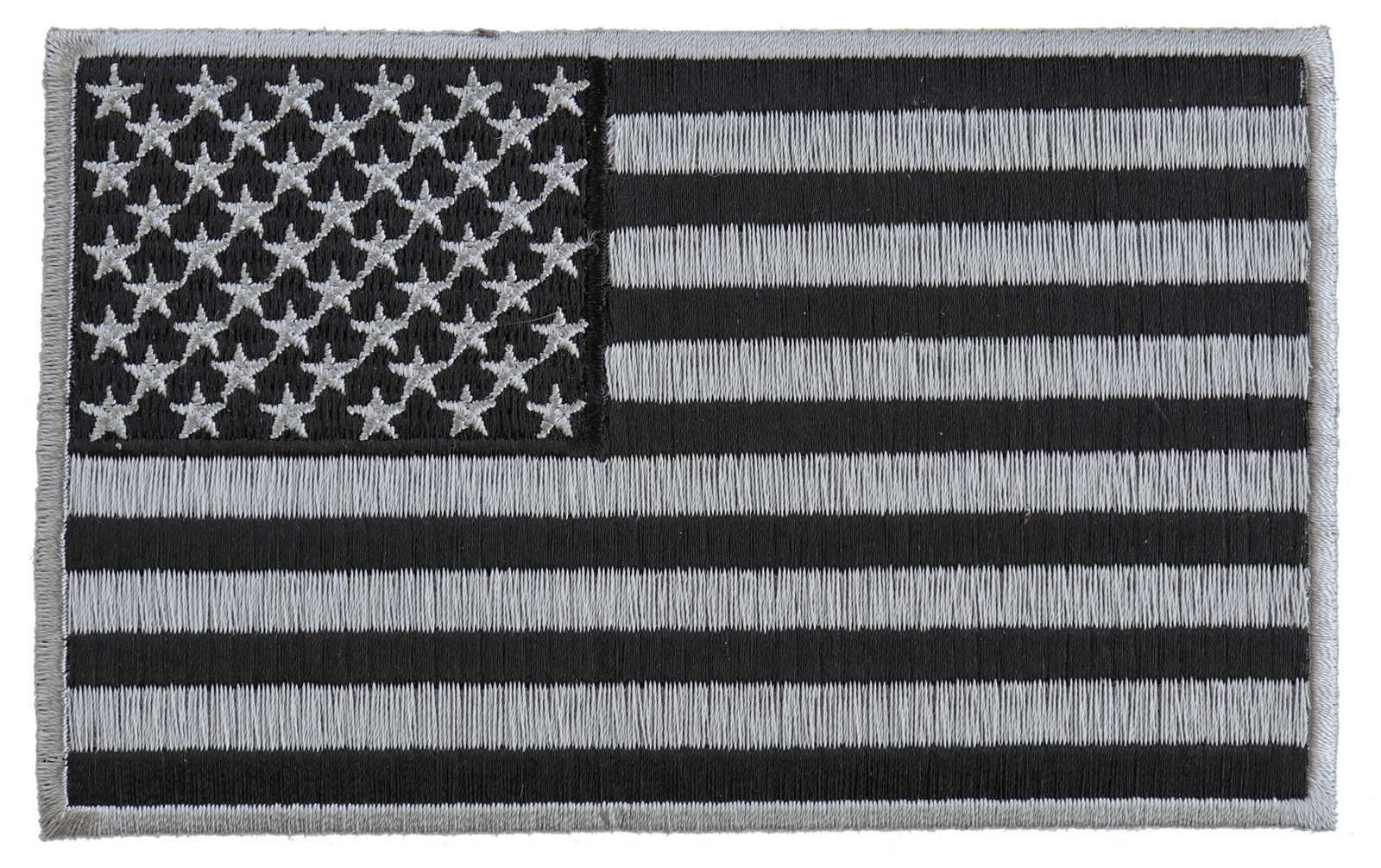 Black and Gray American Flag Patch – 5×3 inch – P5644