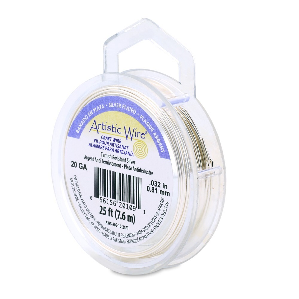 20 Gauge Silver Plated Tarnish Resistant Artistic Wire 25ft