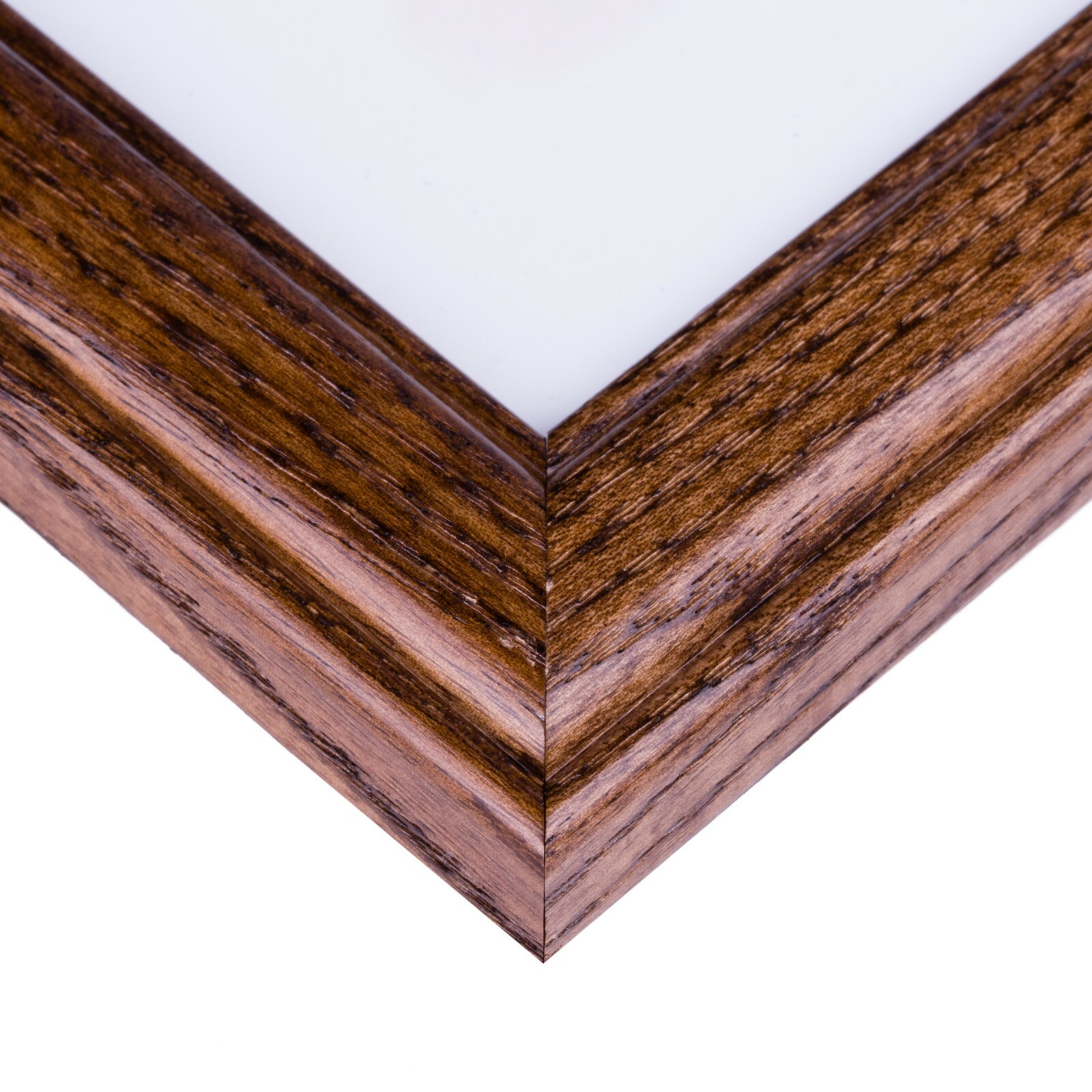 Craig Frames Wiltshire 236, Simple Brown Hardwood Picture Frame With Single Mat