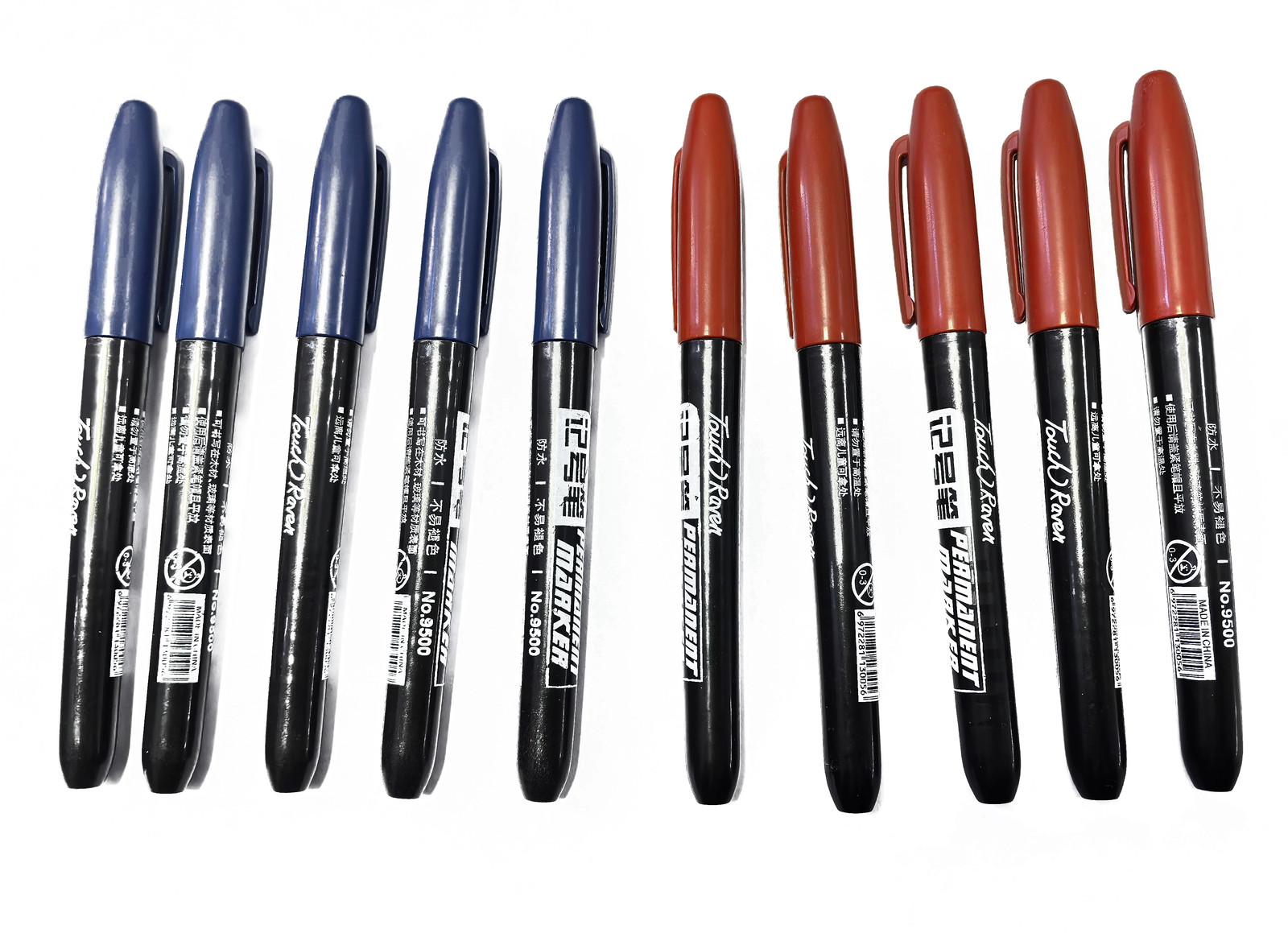 6 PCS Permanent Marker Pen Manga Drawing Markers Black Blue Red Waterproof Ink S