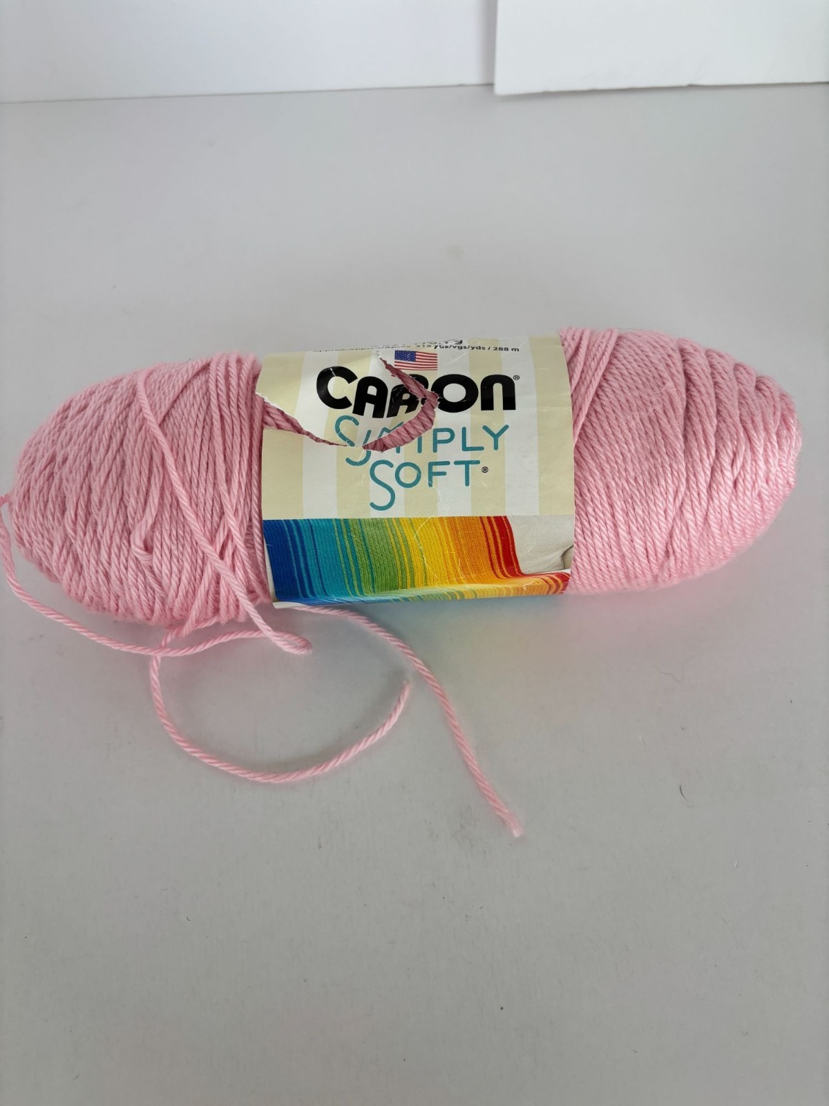 Caron Yarn Simply Soft Medium Gauge Soft Pink 100% Acrylic Knitting Crochet