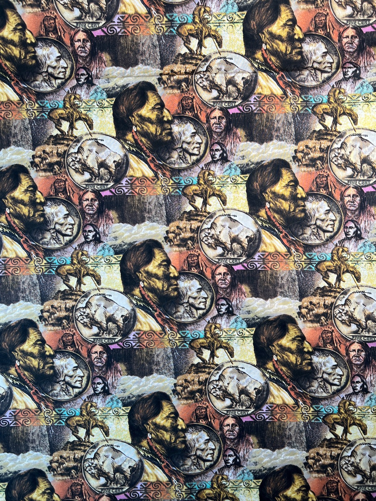 Fabric VTG “Five Cent Peace” By David Behrens Studio Springs Industries 19″x 45″