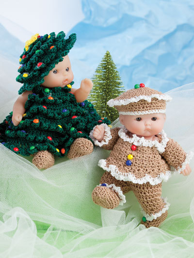 Cute as Pie baby DOLL CLOTHES TO CROCHET for 5″ itty bitty dolls –