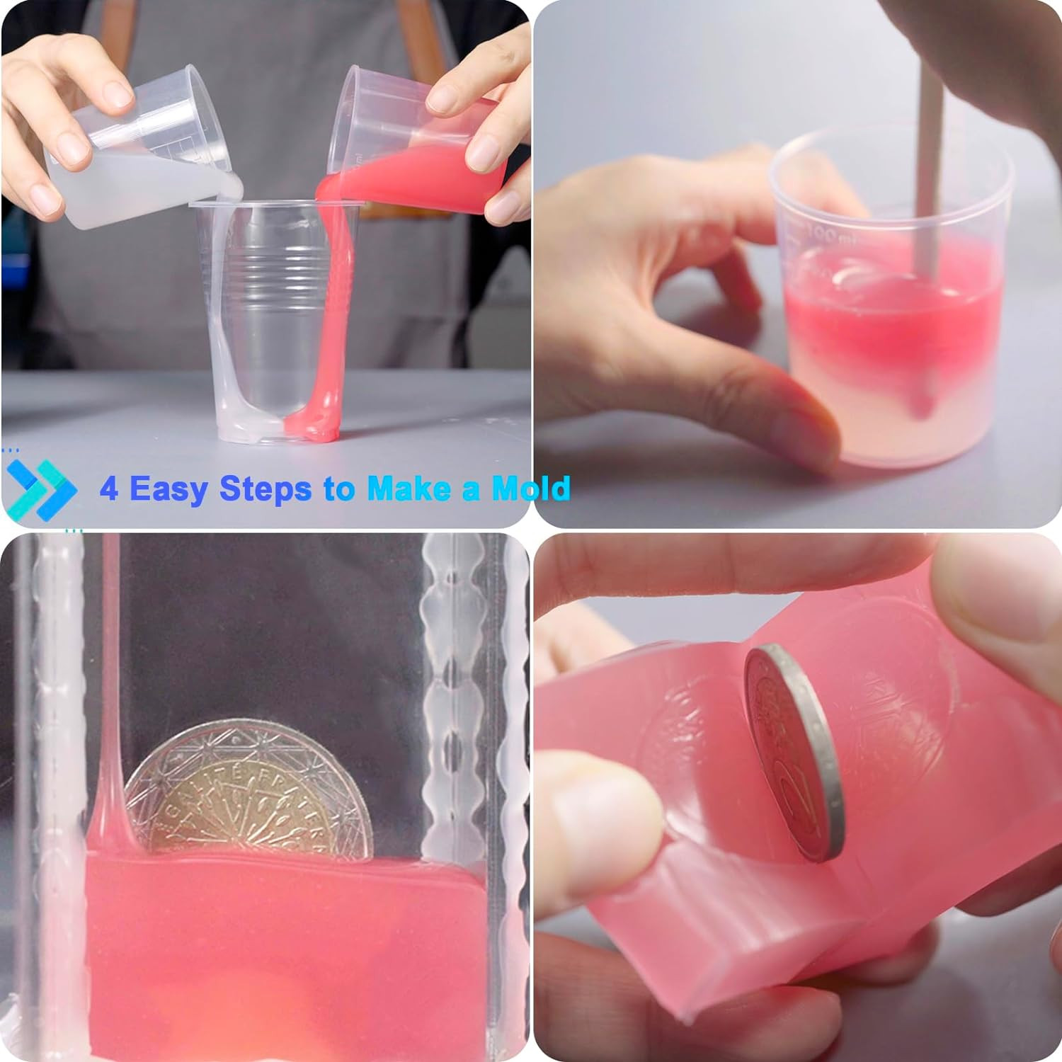 Platinum Grade Silicone Mold Making Kit – 2 Gallons for Resin & Soap Casting