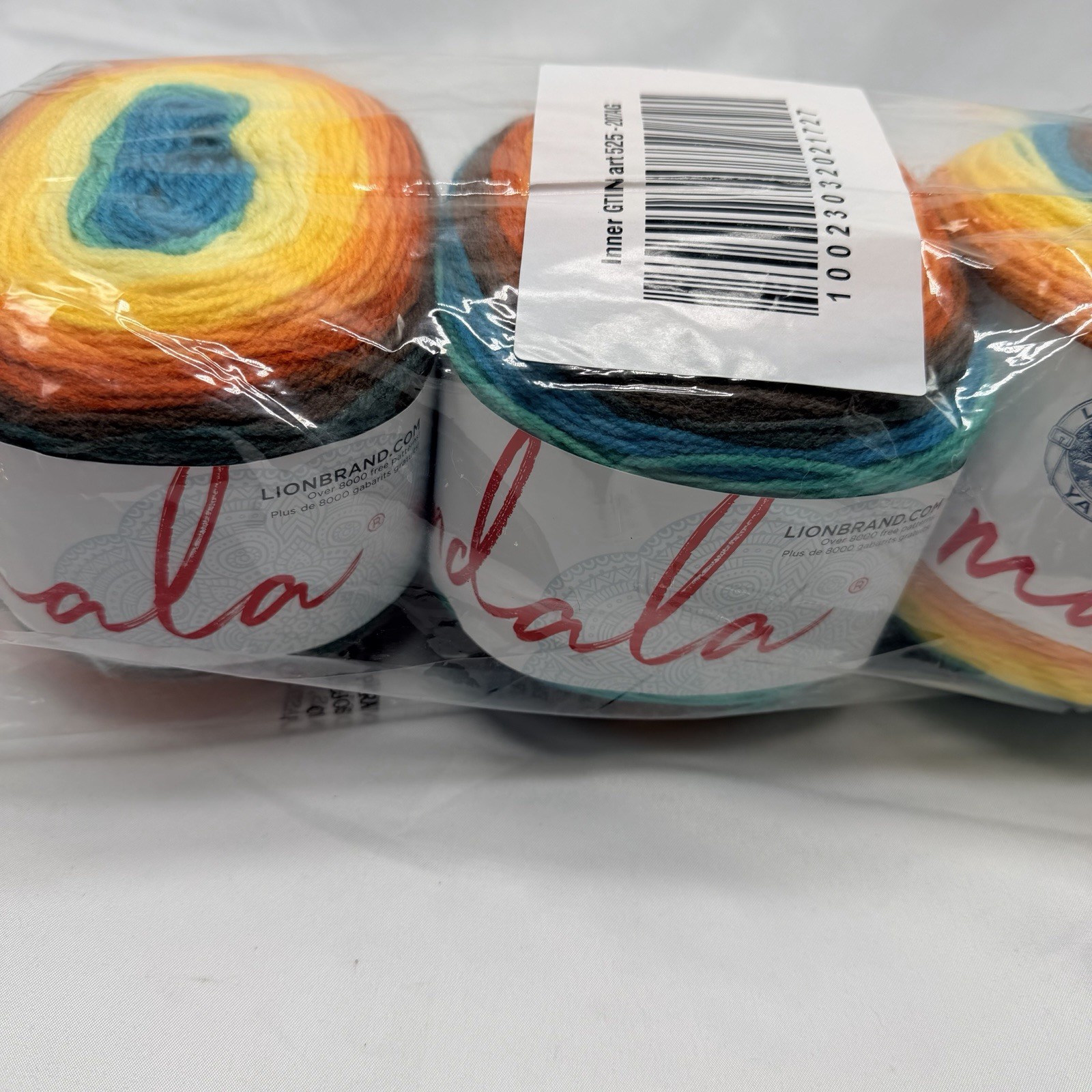 Lion Brand Mandala Yarn Lot 3 ThunderBird #207AG 590yd 100% Acrylic NEW Y9