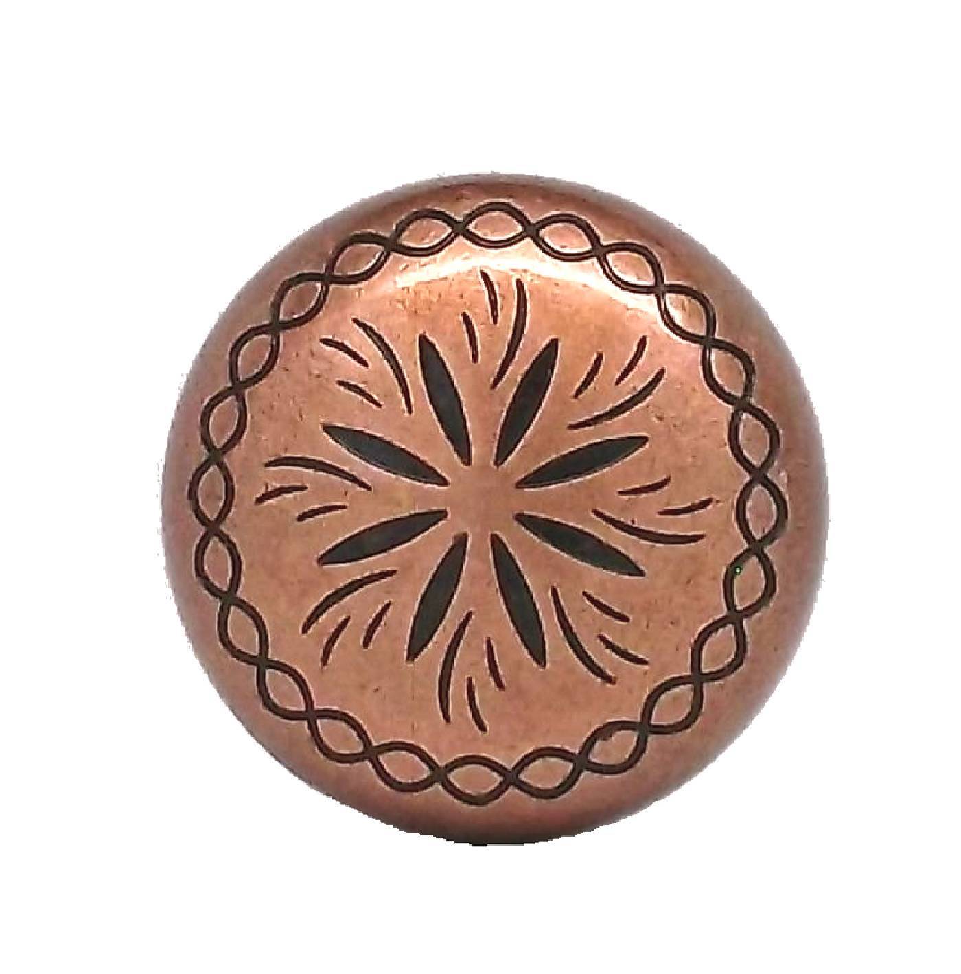 Sunburst 1-1/4″ x 3/16″ Copper Plated Screwback Concho 2998C Stecksstore
