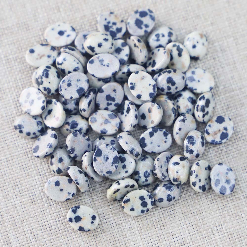 100pcs Mixed Natural Stone Oval CAB CABOCHON 8x10mm for DIY Jewelry No Holes