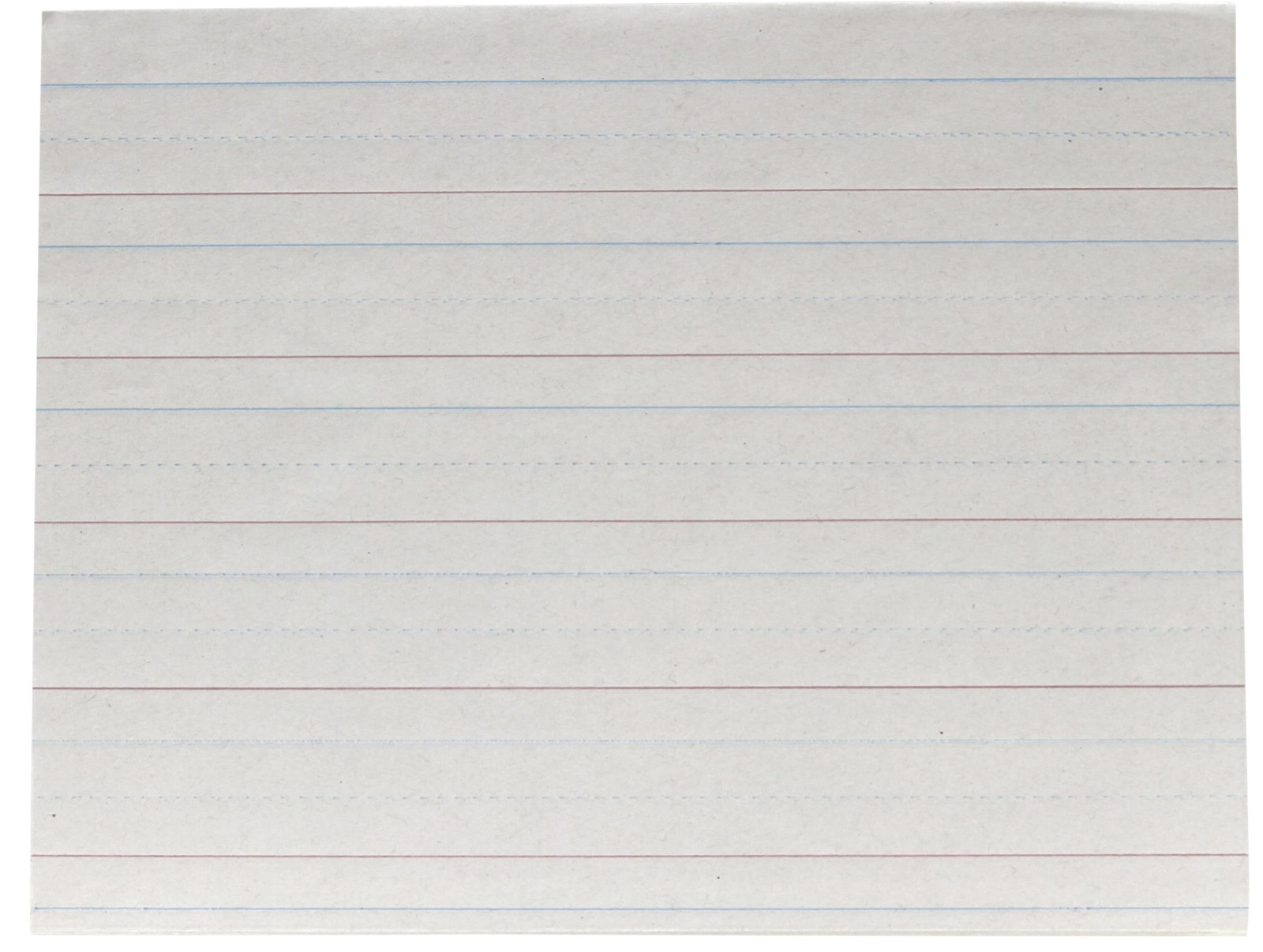 500 Sheets White Newsprint Paper, 1-in Ruled, 11 x 8.5-in, Red, Blue Line