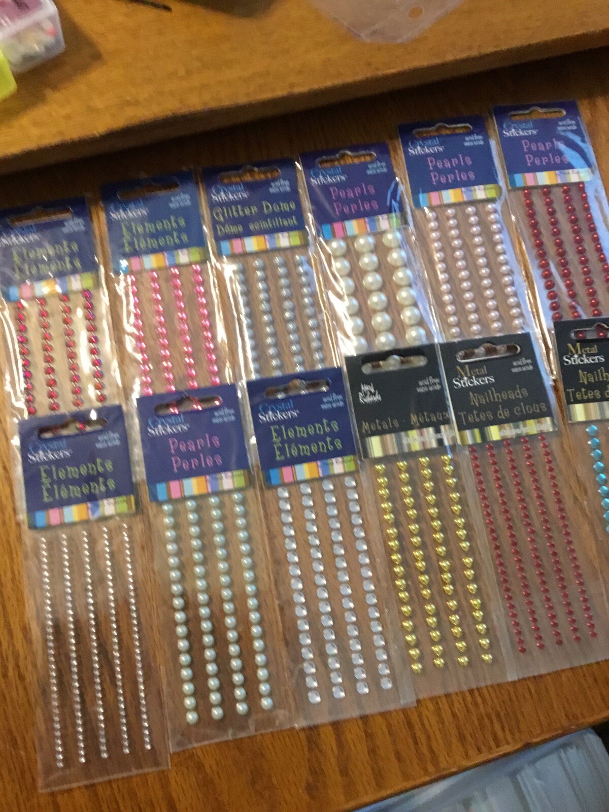 Mark Richards Crystal Stickers Elements 2mm To 10mm And Metal Stickers 12 Packs