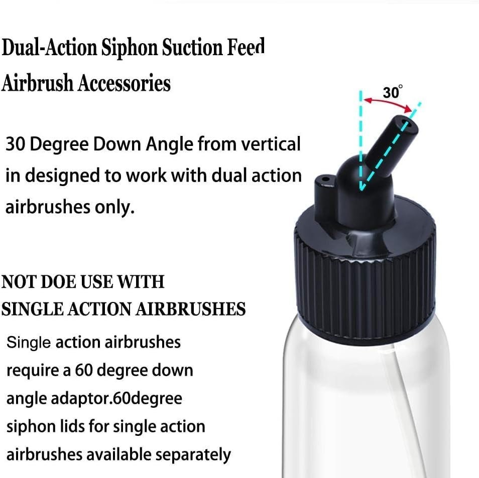 Versatile 10-Piece Airbrush Bottle Kit with Leak-Free Design for Artists
