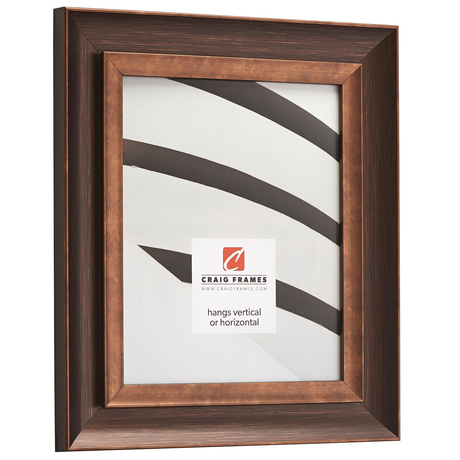 Craig Frames Ventura, 2″ Wide Distressed Brushed Bronze Picture Frame