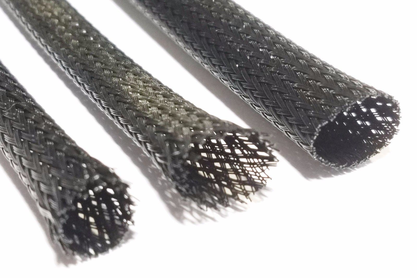 BLACK BRAIDED EXPANDABLE FLEX SLEEVE WIRING HARNESS LOOM FLEXIBLE WIRE COVER