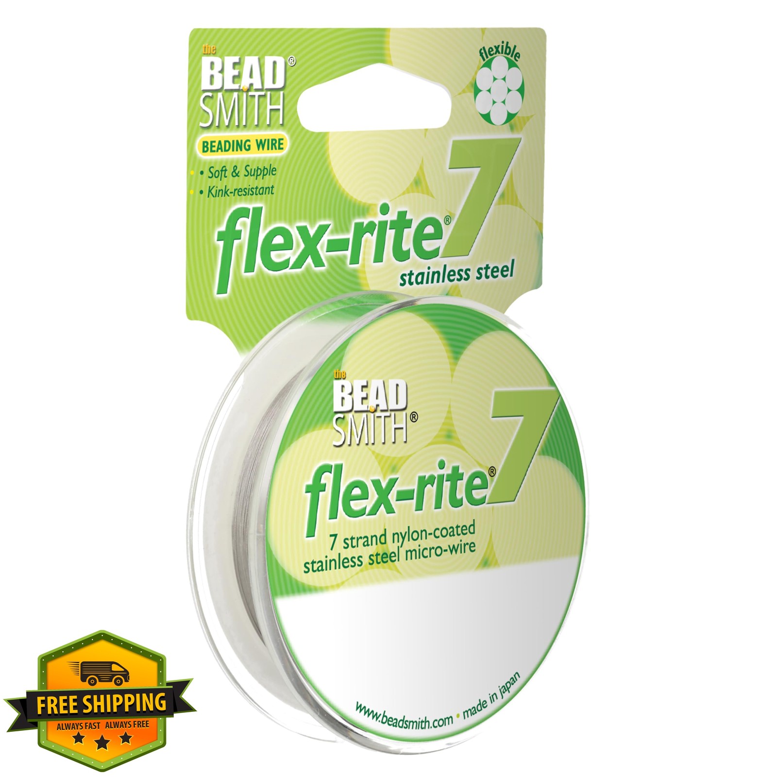 Beadsmith Flex-Rite 0.007″ x 30ft Clear Beading Wire