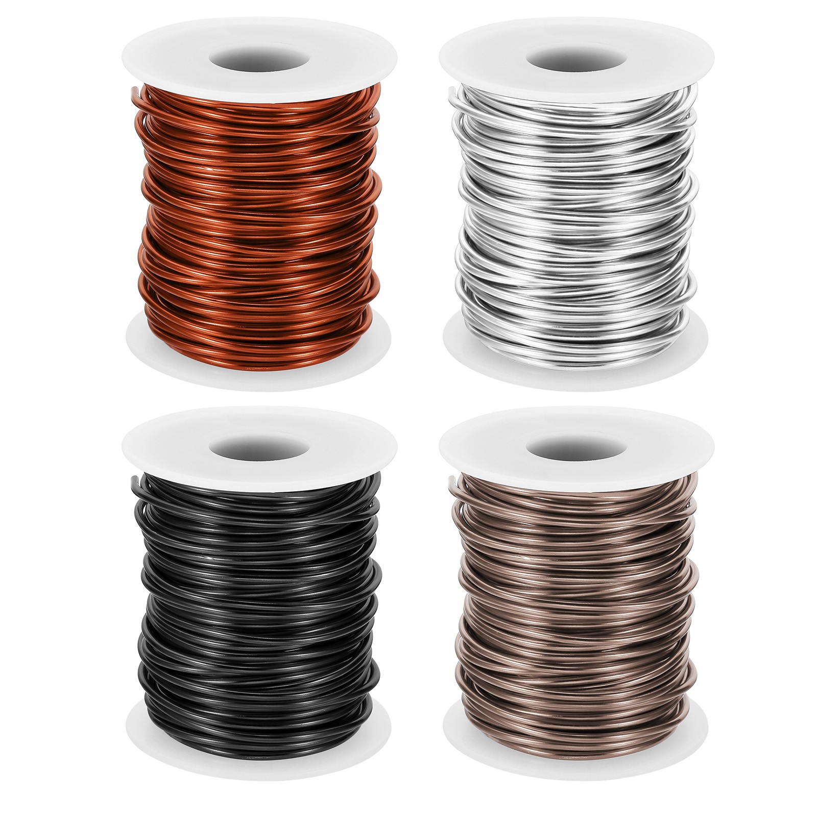 1.5mm Aluminum Wire for Jewelry Making, Metal Wrap, Black/Silver/Bronze/Brown