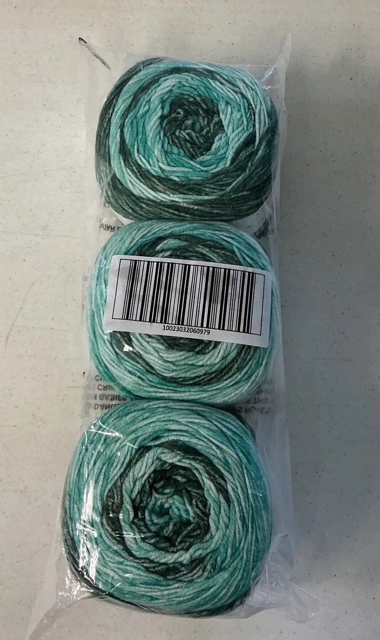 Lion Brand Mandala Ombre Yarn Zen Green Teal 3 Pack Lot 5.3oz Each New