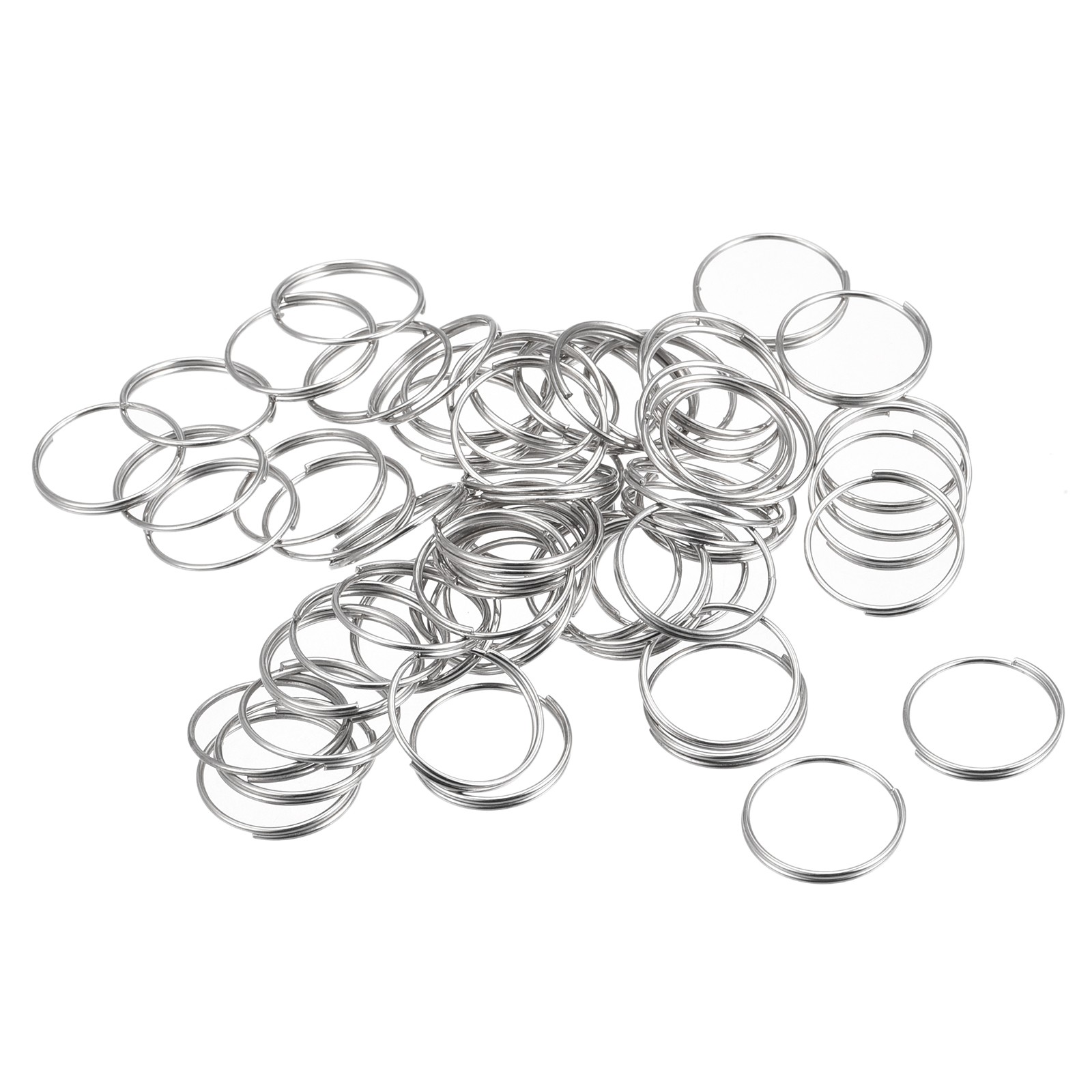 Double Loops Split Rings, 14mm Small Round Key Ring Parts for DIY 120Pcs
