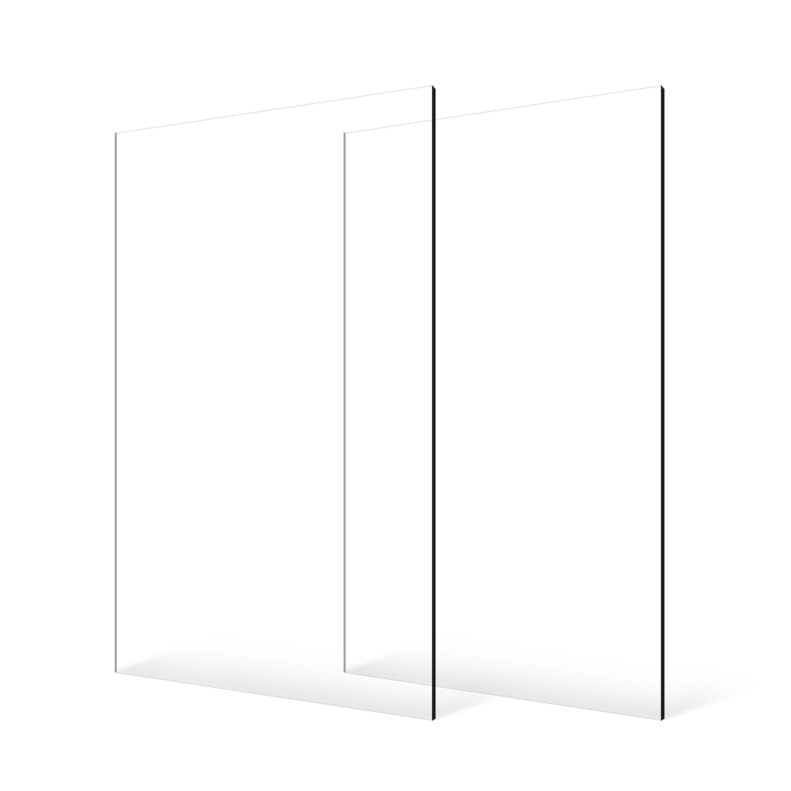 2-Pack Plexiglass Acrylic Sheets 24 x 48 Inch Plastic Sheets 1/8 Inch Thick