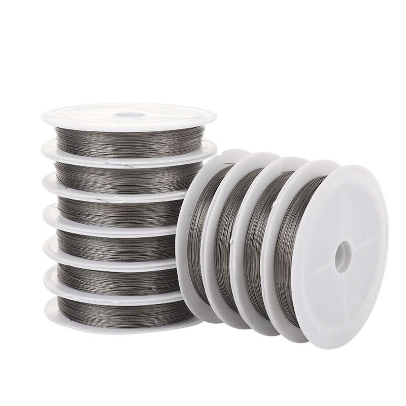 2 Roll Silver Beading Cord Wire Thread Tiger Tail 0.38mm Jewelry cord