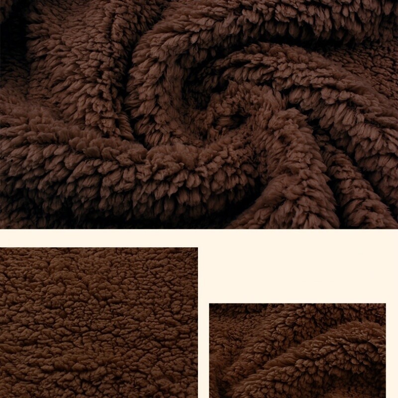 DIY Faux Sherpa Fleece Fabric Thermal Blanket Coat Jacket Lining Thick Material