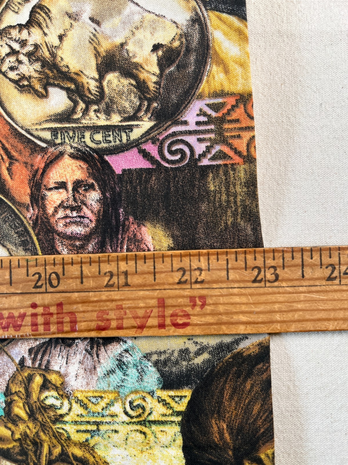 Fabric VTG “Five Cent Peace” By David Behrens Studio Springs Industries 19″x 45″