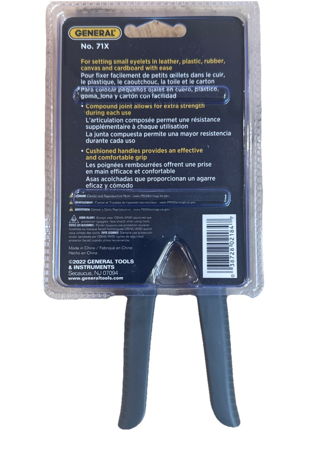 Eyelet Pliers With 100 Eyelets Set – General Tools Model No 71 Volume Discount!