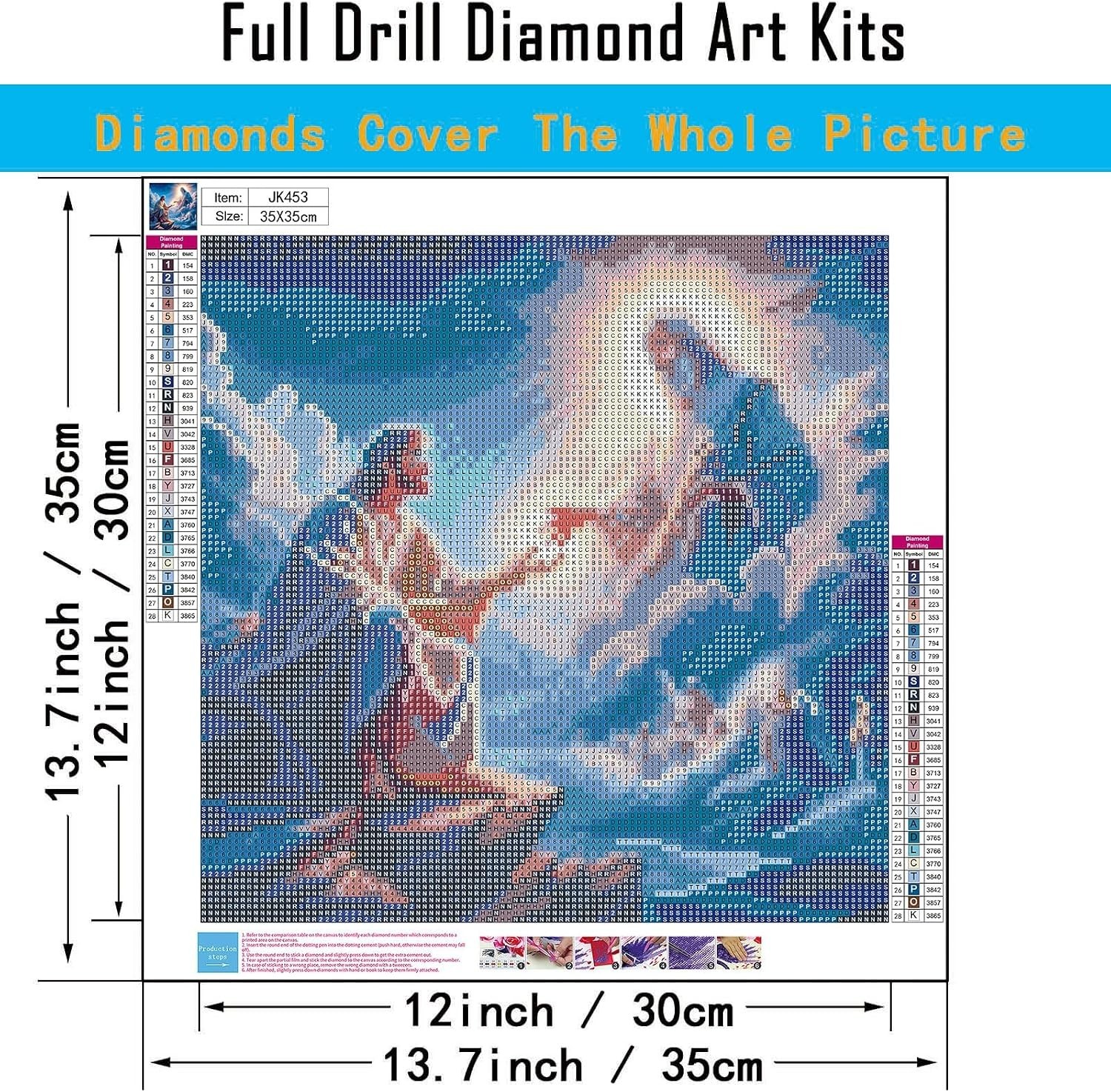 5D Diamond Painting Jesus Art Kit, Create Your Inspirational DIY Decor 13.7×13.7