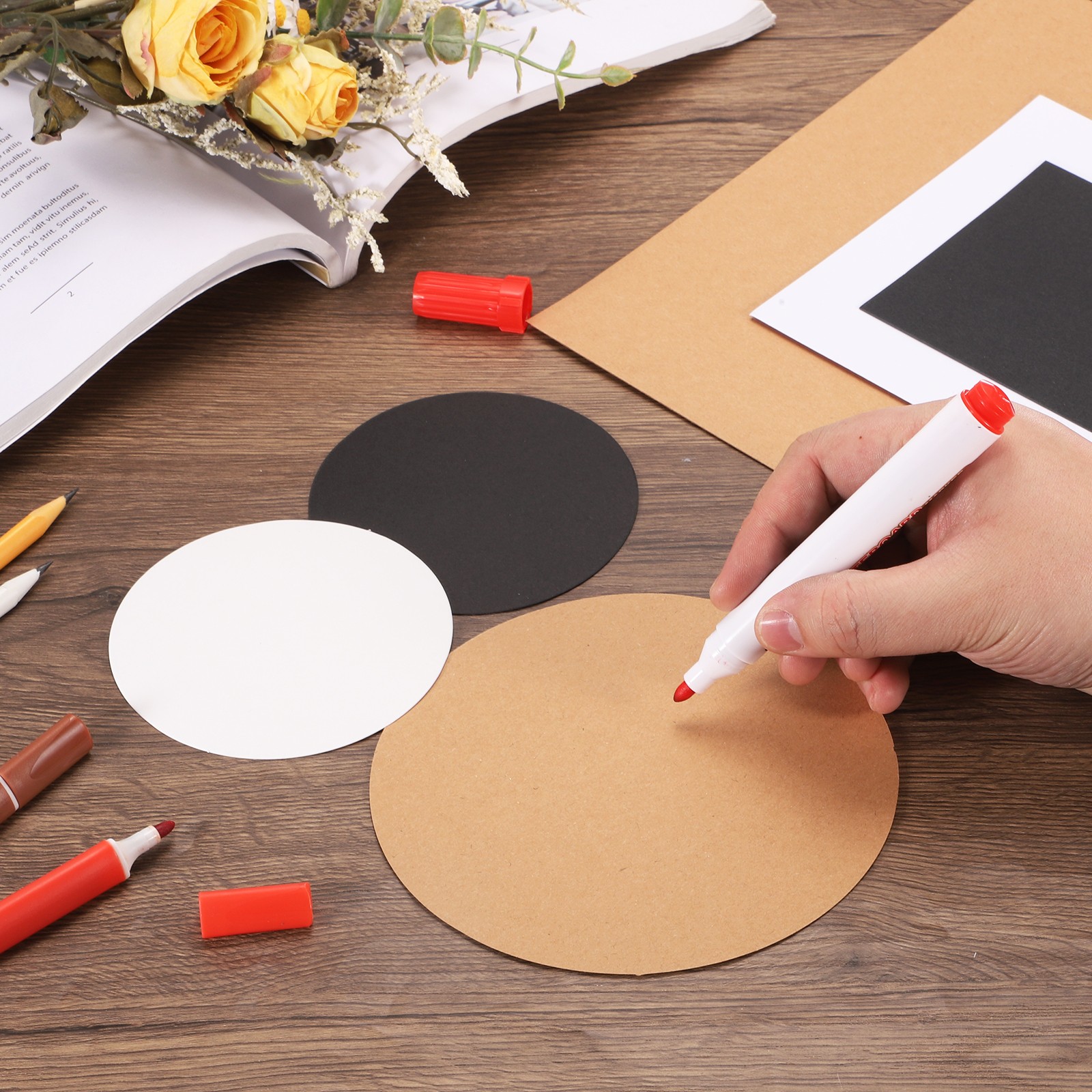 40Pcs Kraft Paper, 13 x 13 Inch Kraft Cardstock Paper Sheets, Cream White